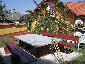 Garten vom Ferienhaus in Ozora Ungarn