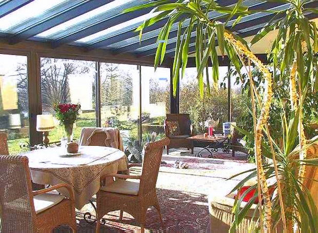 Wintergarten im Wohnhaus vom Landgut in Frankreich Moulins Toulon-sur-Allier