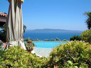 Ferienhaus Villa mit Pool und Meerblick in Porto Santo Stefano Italien