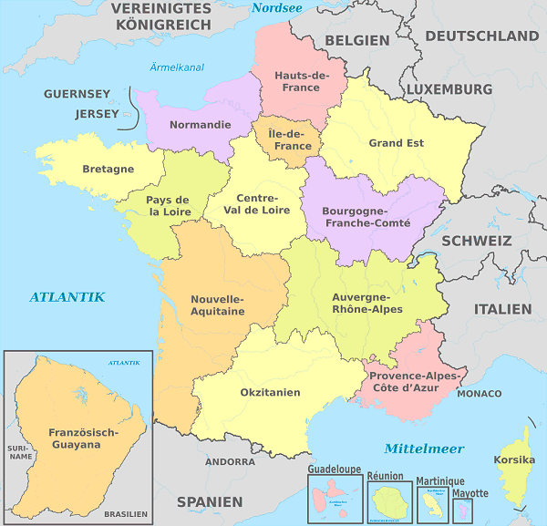 Regionen von Frankreich