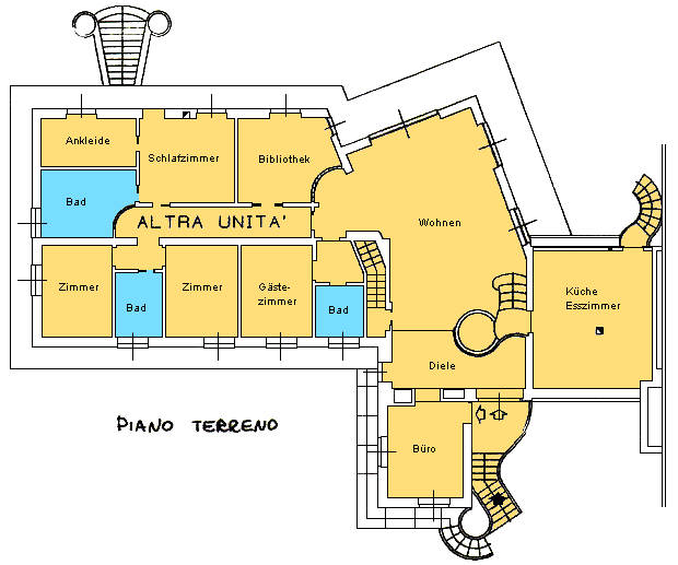 Erdgeschoss der Villa in Sirtori bei Milano Italien