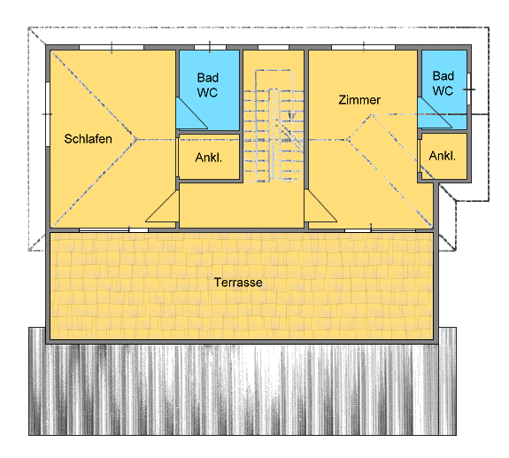 Obergeschoss vom Einfamilienhaus in Gambia