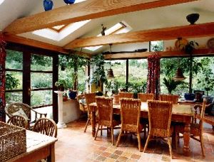 Wintergarten der Cottage in Irland