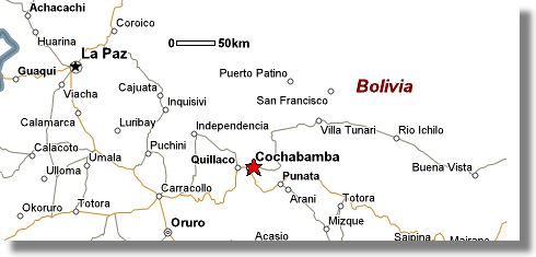 Grundst�ck Baugrundst�ck in Cochabamba Bolivien zum Kaufen