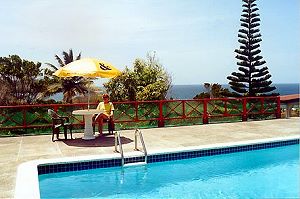 Pool mit Pooldeck vom Einfamilienhaus