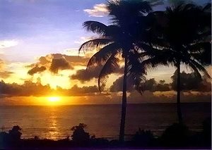 Ausblick am Abend vom Einfamilienhaus