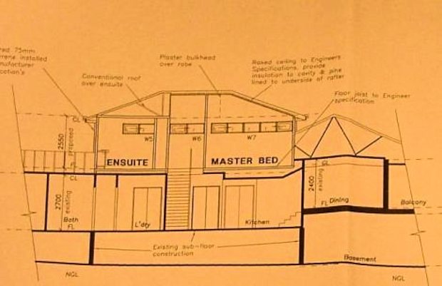 Schnitt vom Einfamilienhaus bei Melbourne Australien