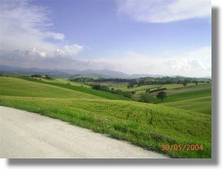 Ausblick vom Restaurant in Marken Italien