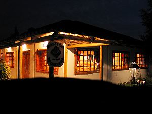 Restaurant der Ferienanlage mit Pferderanch