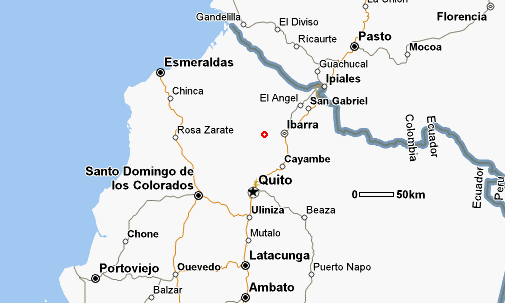 Lage vom Hotel in Ecuador Lage vom Hotel in Ecuador