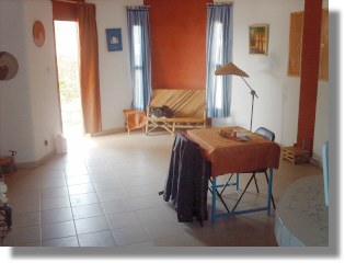 Wohnbereich vom Bungalow Ferienhaus