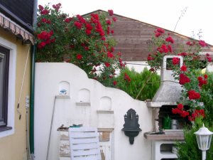 Terrasse und Grillplatz vom Haus