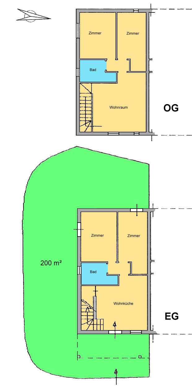 Grundrisse vom Einfamilienhaus