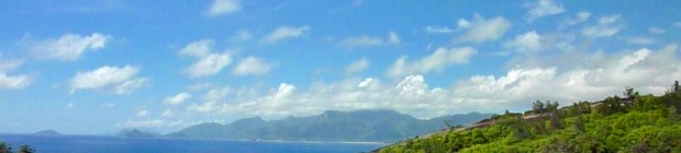 Ausblick vom Wohnhaus auf Mahe