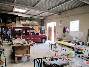 Werkstatt vom Wohnhaus in Portugal