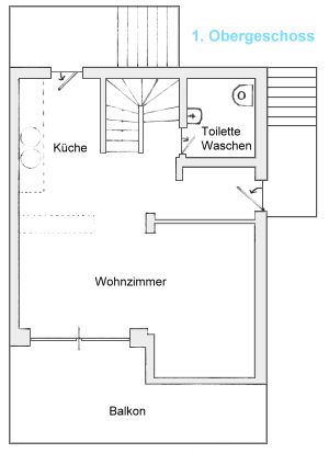 Obergeschoss vom Ferienhaus