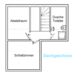Dachgeschoss vom Ferienhaus