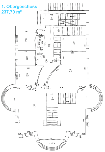 1. Obergeschoss vom Brogebude