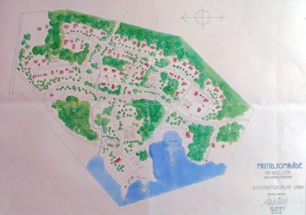 Ferienh�user am Seegrundst�ck bei Hova Gullspang