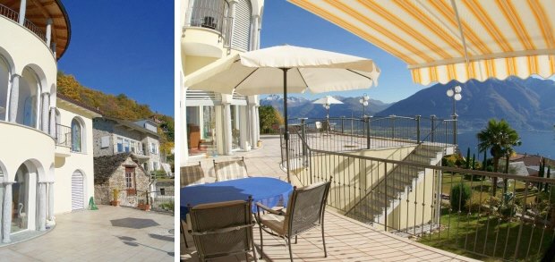 Terrasse der Villa am Lago Maggiore