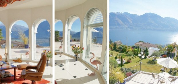 Villa mit Blick auf den Lago Maggiore der Schweiz
