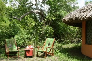 Ruheinsel der Lodge in Tansania