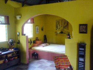 Schlafbereich im Ferienhaus