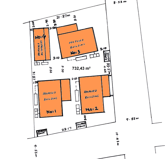 Grundst�ck der G�steh�user in Kololi von Gambia