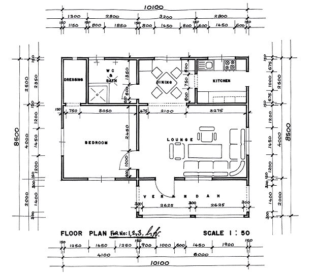 Grundriss der G�steh�user in Kololi Gambia