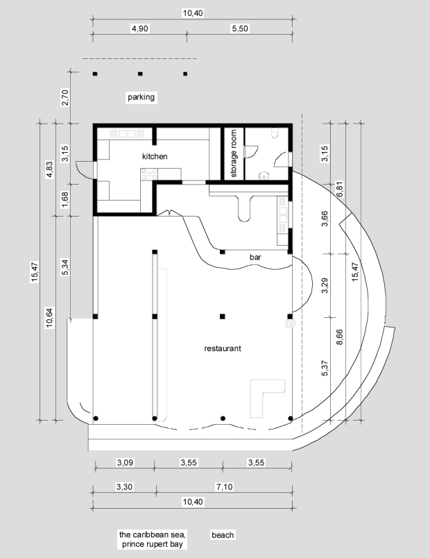 Gaststtte der Ferienanlage auf Dominica