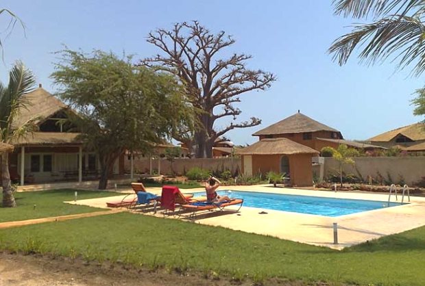 Oase in Senegal mit Ferienhusern