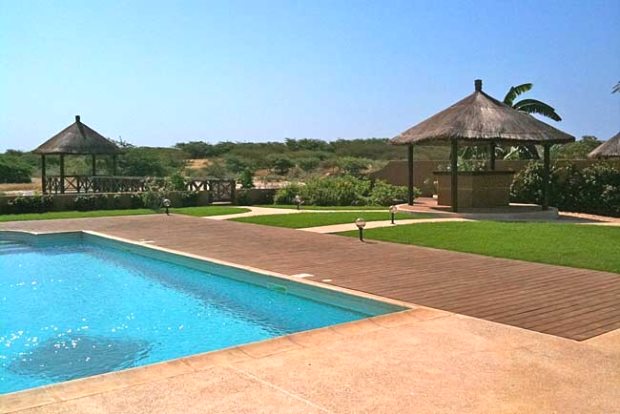 Pooldeck der Ferienhuser