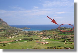 Standort der Ferienh�user auf Sardinien
