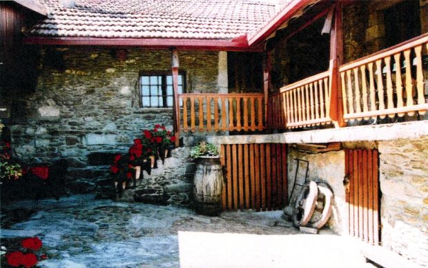 Innenhof vom Bauernhaus in Portugal