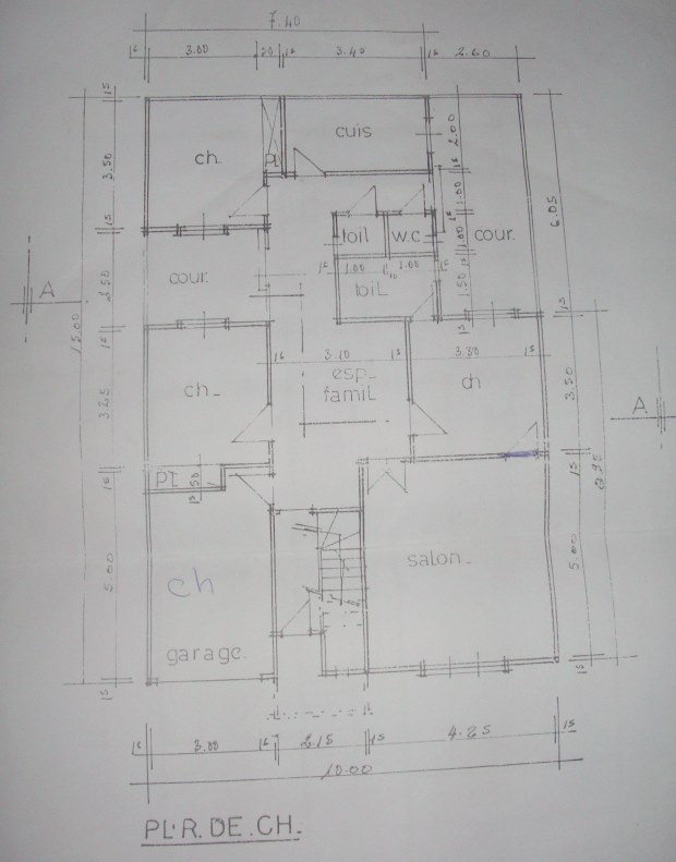 Grundriss vom Wohnhaus Ferienhaus Stadthaus in Dakar Pikini