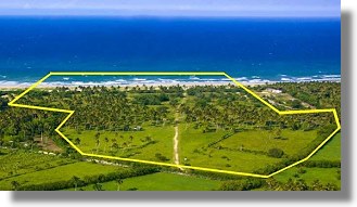 Grundstck am Meer bei Sabaneta der Dominikanischen Republik