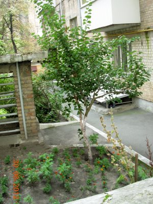 Innenhof vom Apartmenthaus in Kiew