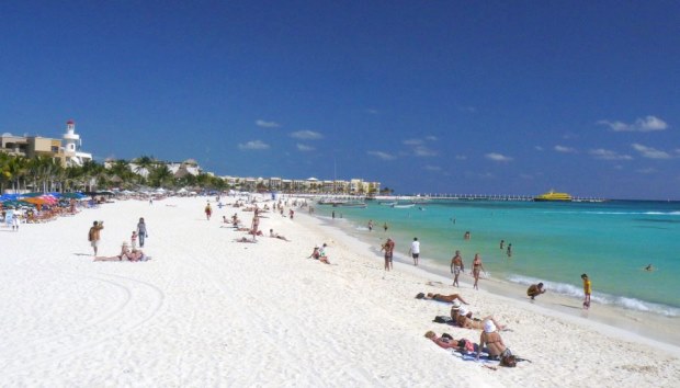 Strand und Meer von Playa del Carmen unweit der Pension Strand und Meer von Playa del Carmen unweit der Pension