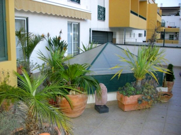 Terrasse vom Apartment in Almancil