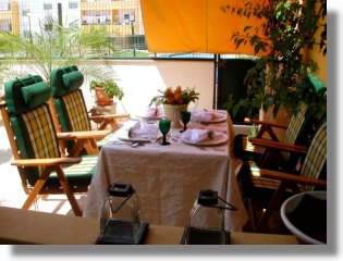 Terrasse vom Apartment in Almancil Portugal