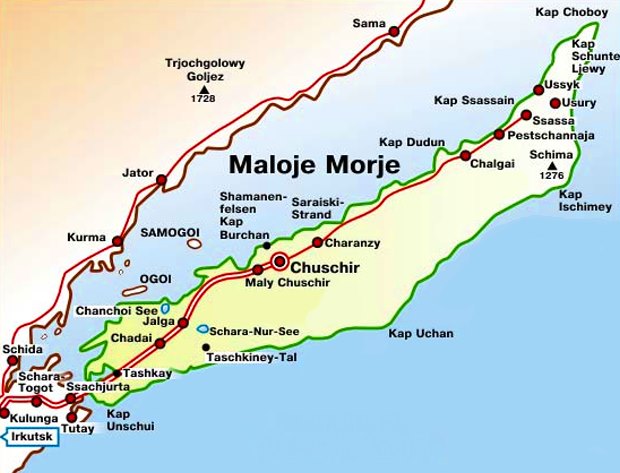 Grundst�ck mit Einfamilienhaus und G�stehaus auf der Insel Olchon am Baikalsee Sibirien