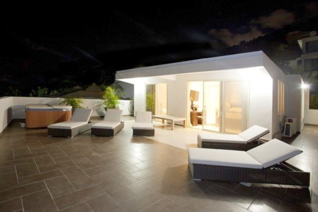 Terrasse der Villa auf Sint Maarten