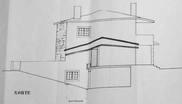 Seitenansicht vom Ferienhaus