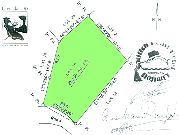 Grundst�ck vom Resort der Insel Grenada