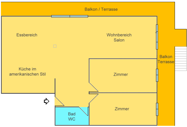Grundriss der Ferienwohnung in Kantabrien Nordspanien