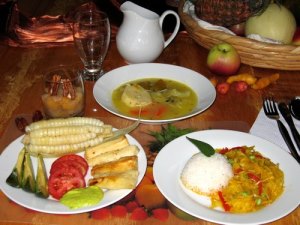 Verpflegung der Pension vor dem Aufstieg zum Machu Picchu