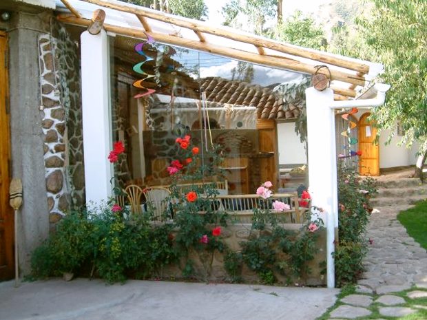 Terrasse vom Hotel in Urubamba Cusco Peru