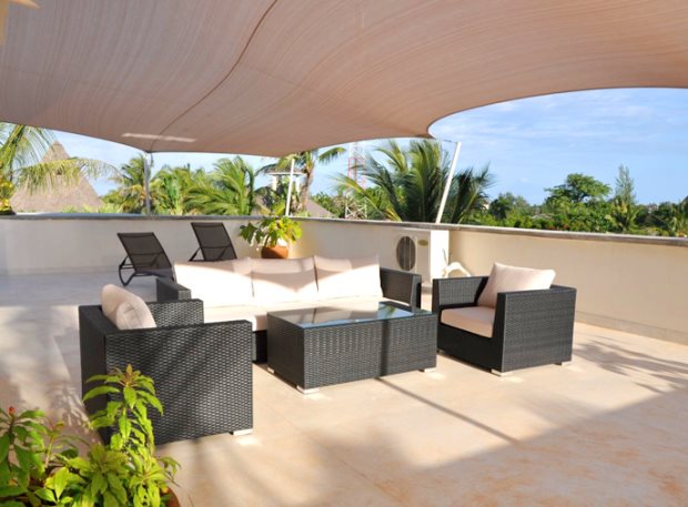 Dachterrasse vom Einfamilienhaus in Galu Beach Kenia