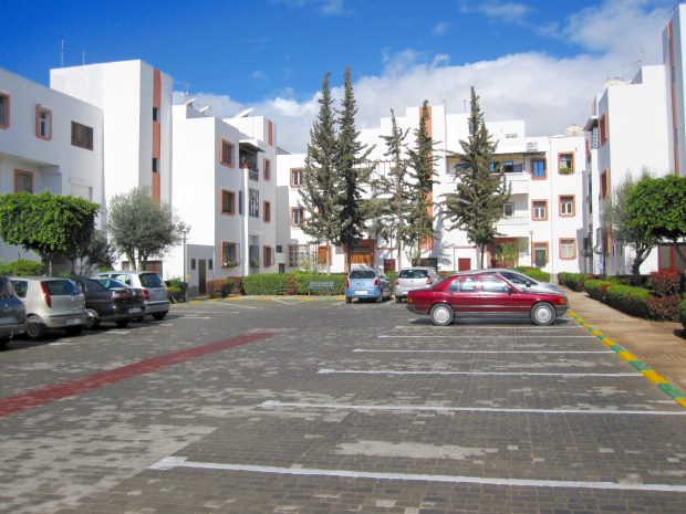 Innenhof der Apartmentanlage in Agadir Bensergao