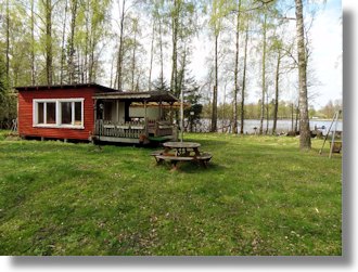 Angelhaus Bungalow in Schweden auf dem Salen See